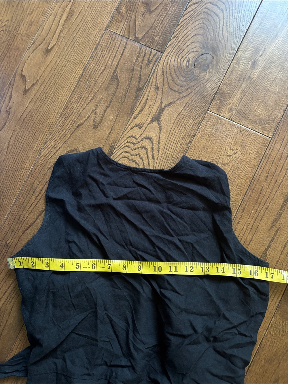 MARINE LAYER Eloise Jumpsuit Sleeveless Black Tie-Waist Tencel Stretch Sz Large - Picture 5 of 16